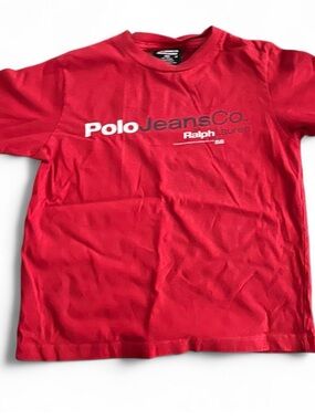 Boys Ralph Lauren Red Polo JeansCo. Graphic Tee